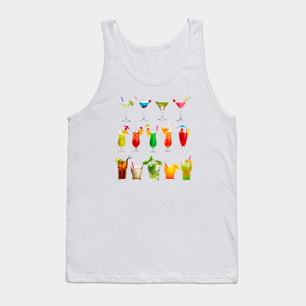 Cocktail Time Tank Top by Mendi Art